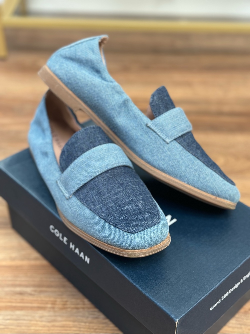Cole Haan Trinnie Soft Loafer Denim Grand 360 NIB Womens 8.5B Blue